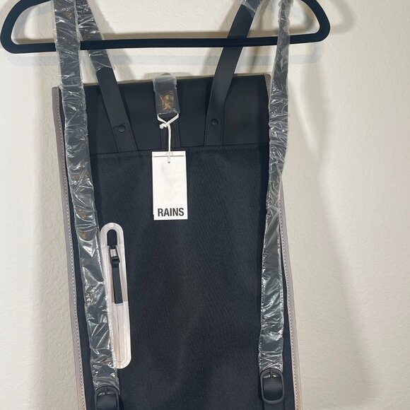 NWT Rains Backpack Waterproof Black Reflective - Picture 13 of 15
